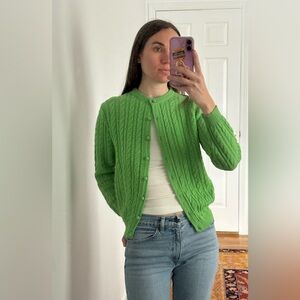 Vintage | Deans of Scotland cardigan St Patrick’s Day medium small handknit